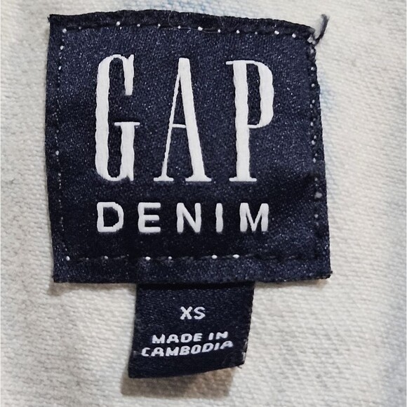 GAP Acid Washed Denim Jacket Size XS - Picture 5 of 9